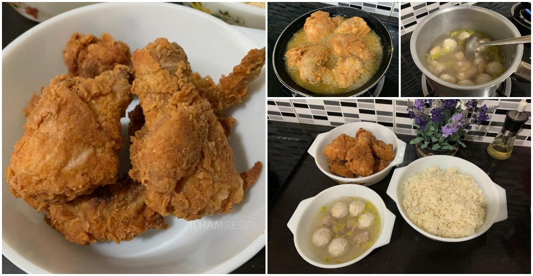 Cara Masak Nasi Butter & Ayam Goreng Ala KFC. Hidangan Cara Masak Nasi Butter & Ayam Goreng Ala KFC. Hidangan